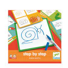 A la fois ludiques et éducatifs, ces dessins permettent d'apprendre le dessin en s'amusant. Jeux De Dessin Step By Step Les Animaux Djeco Pour Enfant De 4 Ans A 7 Ans Oxybul Eveil Et Jeux