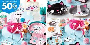 Purrfect Cat Party Supplies Cat Birthday Party Party City Cat Birthday Party Kitten Party Cat Party Supplies
