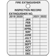 Fire extinguishers are distinguished based on the types of fires on which they are effective. Brady Part 103632 Fire Extinguisher Inspection Record 4 Years Bradyid Com