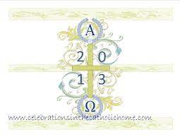Celebrations In The Catholic Home Free Printable Paschal Candle 2013 Paschal Candle Designer Candles Church Candles