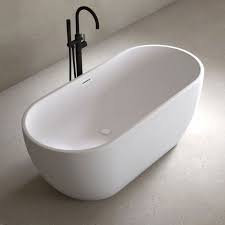 Grâce à la baignoire, vos moments de relaxation sont assurés. Baignoire Ilot Ovale En Acrylique Mat 140 160 Ou 170 Cm Calipso