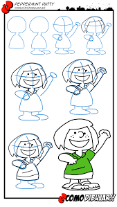 Como Dibujar A Peppermint Patty De Peanuts Http Www Comodibujar Es Tutoriales Dibujo Como Dibujar A Patty De Snoopy Drawing Cartoon Drawings Doodle Drawings