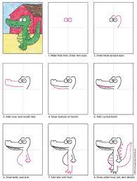 Draw A Cartoon Alligator Art Projects For Kids Kids Art Projects Art Drawings For Kids Alligators Art
