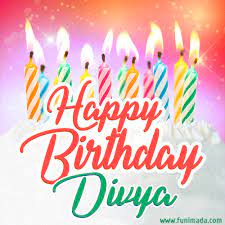 Free for commercial use no attribution required high quality images. Happy Birthday Gif For Divya With Birthday Cake And Lit Candles Download On Funimada Com