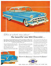 Chevrolet Bel Air 1954 Chevrolet Old Ads Vintage Muscle Cars
