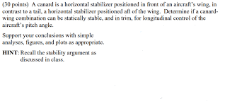 The conclusion is an important part of any academic report, essay or research paper. 30 Points A Canard Is A Horizontal Stabilizer Po Chegg Com