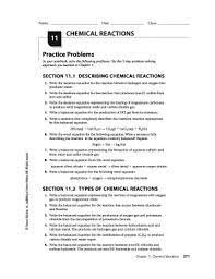 On the board or overhead, write: 11 1 Describing Chemical Reactions Worksheet Answers Pearson Fill Online Printable Fillable Blank Pdffiller