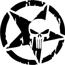 Punisher Skull Star Etsy In 2021 Punisher Skull Decal Skull Decal Punisher Stickers