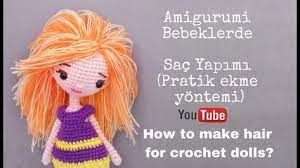 Amigurumi Bebeklerde Sac Yapimi Pratik Sac Ekme Yontemi How To Make Hair For Crochet Dolls Youtube Krose Bebek Saclari Amigurumi