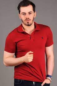 Erkek Tisort Petek Desen Kirmizi Polo Yaka T Shirt Toptan 2018 Armine Modelleri Gotik Cool Spor Modern Gunluk Bayangiyim M Polo Erkek Tisort Moda