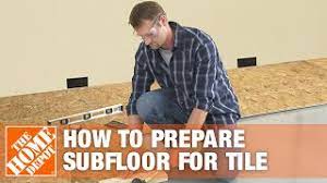 So whether your bathroom space is. Preparing Subfloor For Tile The Home Depot Youtube