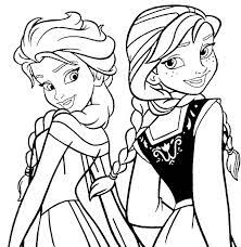 Coloriages la reine des neiges à imprimer. Les Deux Soeurs De La Reine Des Neiges Reunies Sur Ce Coloriage
