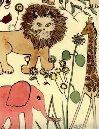 Mr Lion And Pink Elephant Luli Sanchez With Images Naive Painting Whimsical Art Painting Patterns