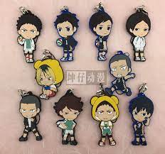 Haikyuu Sta Version Anime Karasuno High School Japanese Rubber Keychain Anime Jewelry Haikyuu Karasuno