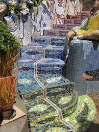 Josie Martin Mosaic Mosaique Garden Jardin Mosaic Garden Mosaic Stairs Glass Mosaic Art