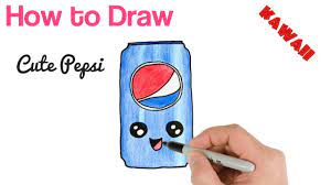 How To Draw Pepsi Cute And Easy Kawaii Drawing Kawaii Drawings Cute Kawaii Drawings Cute Easy Drawings