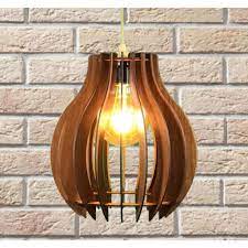 Rustik Wood Armut Tekli Sarkit Avize Avize Rustik Lamba