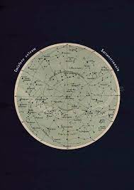 Antique Celestial Sphere Print Astronomy Chart Northern Hemisphere Stars Constellations Celestial Sphere Astronomy Star Constellations