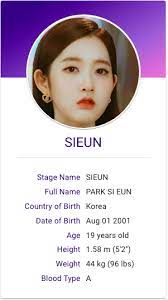 Sieun Stayc Profile Kpop Girl Groups Pop Up Bar
