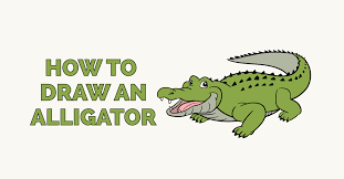 How To Draw An Alligator Really Easy Drawing Tutorial Drawing Tutorial Easy Easy Drawings Drawing Tutorial