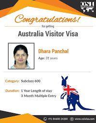 We Heartedly Congratulate Dhara Panchal For Getting The Australian Visitor Visa We Wish You All The Luck For Your Future May You Visa Congratulations Ielts