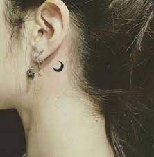 Kulak Arkasi Hilal Dovmesi Behind Ear Crescent Tattoo Kulak Arkasi Dovmeler Omuz Dovmesi Dovme