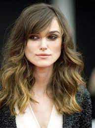 Wavy Hair Style Covered With Forehead Hair Styles Square Face Hairstyles Long Wavy Hair