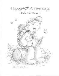 An Adorable Birthday Drawing From Franklin The Turtle Illustrator Brenda Clark Franklin The Turtle Turtle Drawing 40th Birthday Wishes