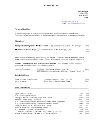 Cv Template For Art Student Artist Resume Writing A Cover Letter Resume Writing