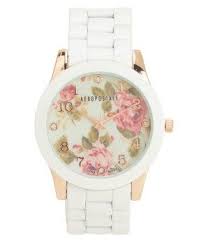 Girls New Arrivals Boyfriend Watch Floral Watches Aeropostale