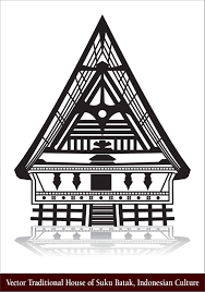 Museum rumah adat batak samosir sendiri berarsitektur rumah bolon. Vector Traditional House Of Suku Batak Indonesian Culture Traditional House Culture Ulos Batak