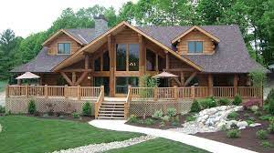 What says vacation more than a cabin? Log Home Design Plan And Kits For Big Sky Log Homes Exterior Log Home Designs Log Cabin Floor Plans