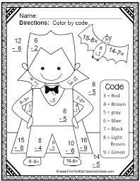 Halloween Halloween Math Activities Halloween Math Math Coloring Worksheets