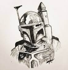 Star Wars Boba Fett Fan Art Pencil Drawing Star Wars Art Drawings Star Wars Fan Art Drawing Star Wars Drawings