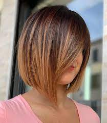 12.medium layeredhairstyle with side bangs. 50 Newest Bob With Bangs Ideas To Suit Any Taste Hair Adviser
