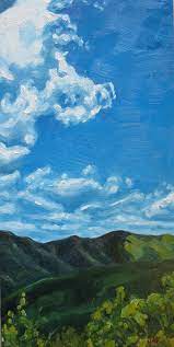Blue Ridge Sky Landscape Painting View Of The The Blue Ridge Mountains In Spring Time Landscape Paintings Sky Landscape Painting Sky Art