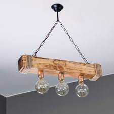 Bodrum Wooden Beamlight Halatli Rustik Eskitme 3 Lu Avize Acik Kahve Avizeler Aydinlatma Elemanlari Rustik