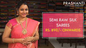 Semi Raw Silk Sarees Rs 790 Onwards Prashanti Sarees Youtube Discover prashanti sarees discount code online to get discounts on clothing & accessories when buy what you need. semi raw silk sarees rs 790 onwards prashanti sarees