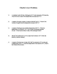 In this charles' law worksheet, students respond to several short answer questions as they pertain to charles' law. Charles Law Worksheet By Mrts Little Shop Of Chemistry And Forensics