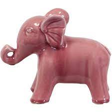 Elephant Decor In Pink Elephant Figurines Elephant Decor Ceramic Elephant