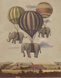 Vintage Elephant And Hot Air Balloon Baby Nursery Wall Art Print Tiffany And Matts Baby Pinterest Illustration Art And Elephant