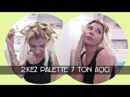 2 Sans Veriyorum Palette Yogun Renk Acici 7 Tona Kadar 2 Kez Evde Sac Acma Islemi Youtube Sac Yoga Renkler