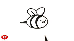 How To Draw A Bee Cute Easy Pictures To Draw Arttutorials Arttutorialsforbeginners Artlessonsforbegin Bee Drawing Easy Easy Pictures To Draw Bee Drawing