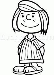 How To Draw Peppermint Patty Step 10 Snoopy Coloring Pages Charlie Brown Characters Charlie Brown Halloween