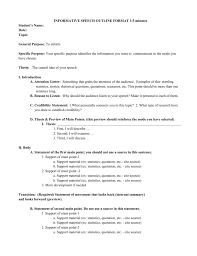 Keyword outline examples for speeches. Informative Speech Outline Template