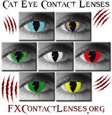 Bring out the sassy and dangerous cat in you with these red cat contact lenses by gothika. Cat Eye Contacts Yellow Green Red Blue