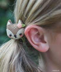 Mini Felt Animal Hair Accessories Lia Griffith Felt Hair Accessories Felt Hair Clips Felt Diy