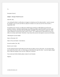 The letter also contains the reference number to an earlier correspondence and the mention of the new reference number. Request Letter To Hr For Change In Bank Account Word Excel Templates