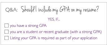Q A Should I Put My Gpa On My Resume The Prepary
