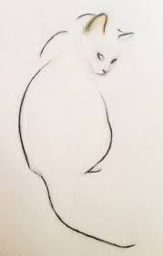 Kellas Campbell Line Drawing Of Cat Simple Cat Drawing Baby Animal Drawings Cute Cat Drawing